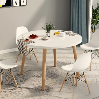 Coffee Makeup Dining Tables Bistro Computer Neat Round Dining Table Desk High Kitchen Wood Salontafel Outdoor Furniture BB50CZ