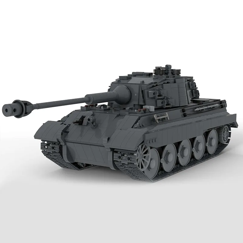 

Модель тяжелого танка MOC Tiger II в стиле милитари времен 2 мировой войны, 2333 шт., креативные идеи, высокотехнологичная детская игрушка, подарок на день рождения, бронированный автомобиль, блоки