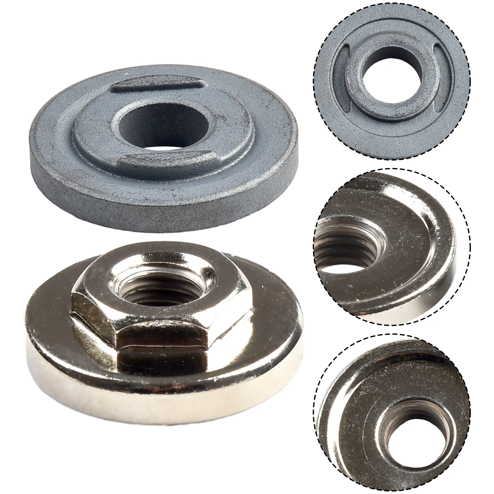 

Upper Pressure Plate Upgrade Your For Angle Grinder with High Quality Hex Nut Set Tools 2/4PCS Enhance Performance