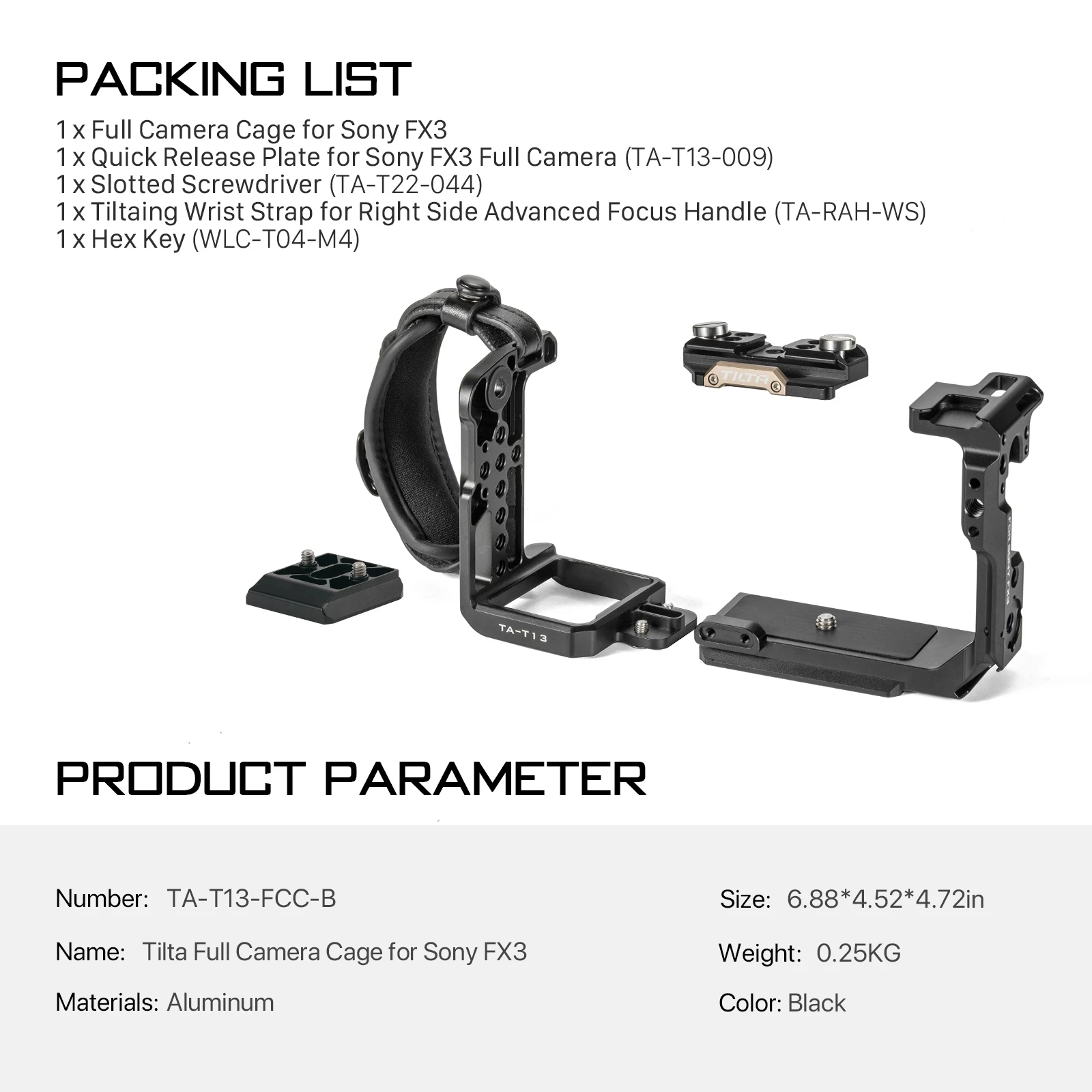 与え Tilta ソニーfx3カメラ用 Ta T13 Fcc カメラケージ ボディサラウンドタクティカルスーツ 軽量アンチスクラッチ 1oficioverde Com Br