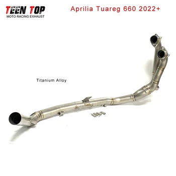For Aprilia Tuareg 660 Exhaust Pipe Titanium Alloy 2022 2023 Motorcycle Exhaust Front Link Pipe Tuareg660 Escape Moto Tube