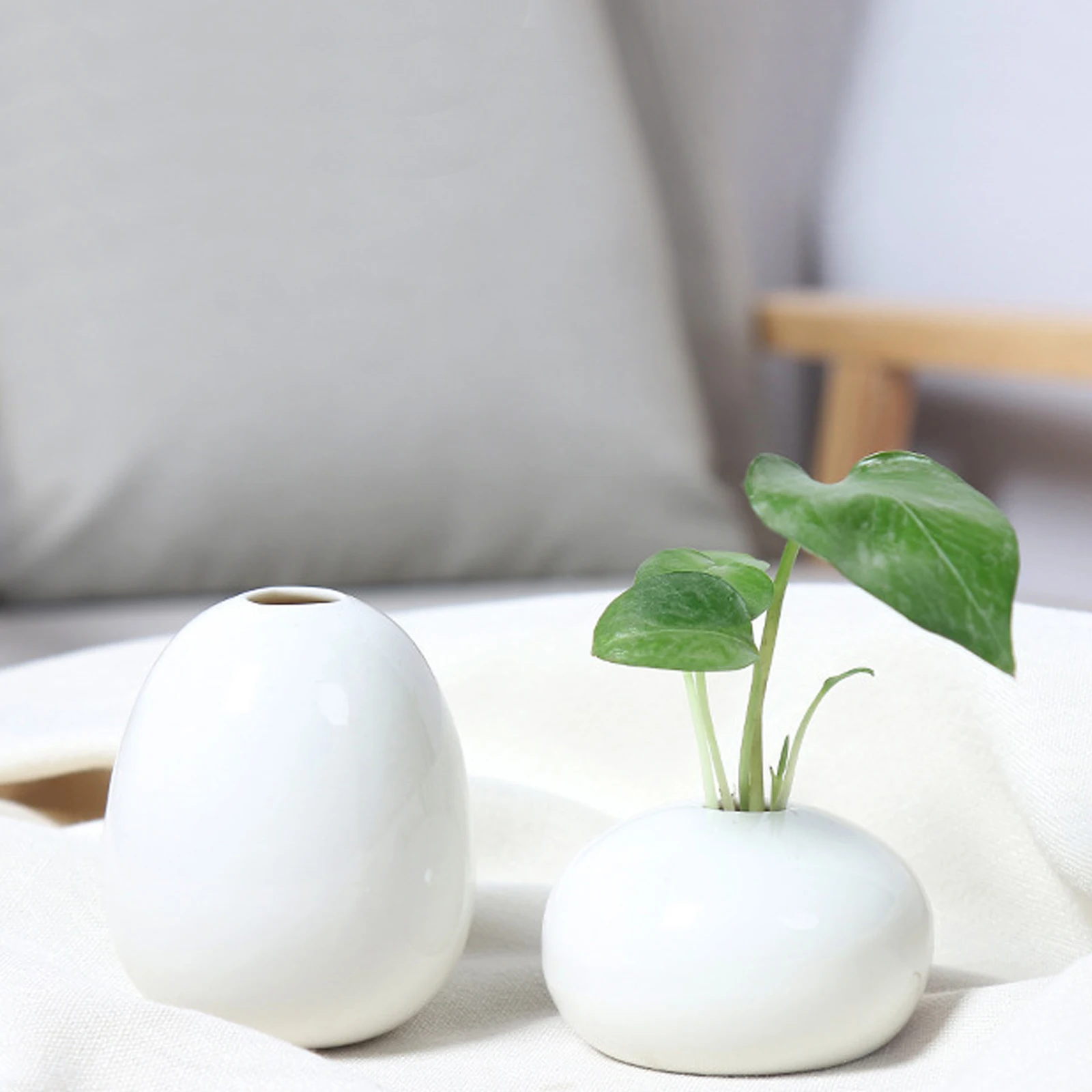 

Vases Home Desktop Living Room Decoration Flower Pot Ornaments High Quality 2-Pack Multi-purpose Simple Ceramic Vessels