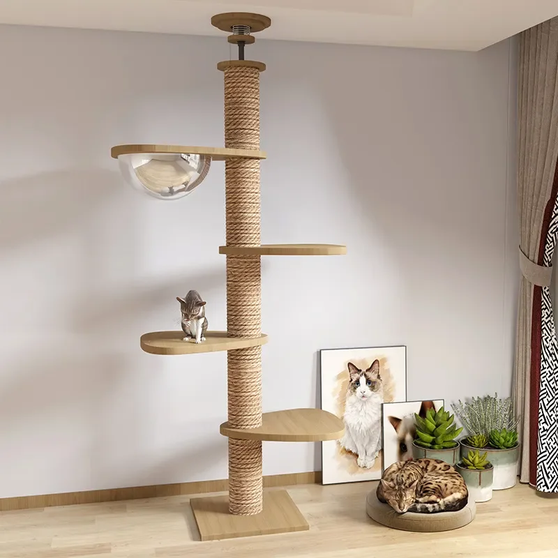 CatScratchingTreeHouseModernLuxuryTowerScratchingPostCatTrees