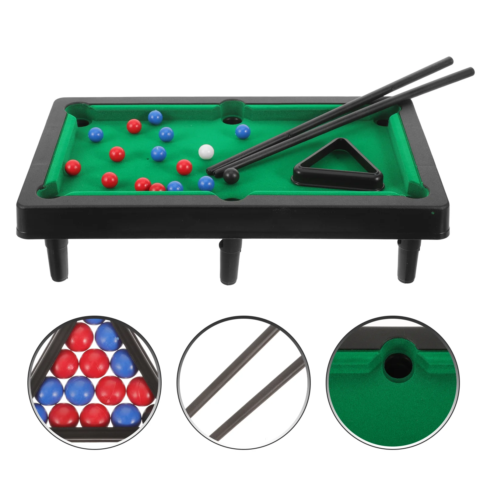 

1 Set Desktop Miniature Pool Table Set Mini Billiards Table Plaything Desktop Table Billiard Intelligence Toy