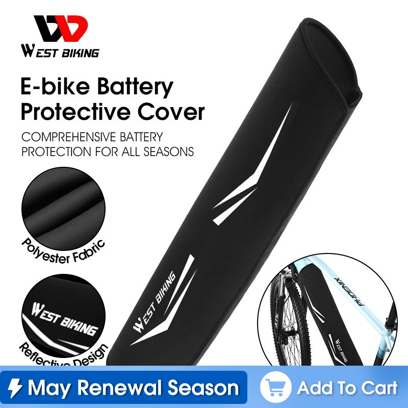 WEST BIKING EBike Lithium Battery Protector Universal Reflective