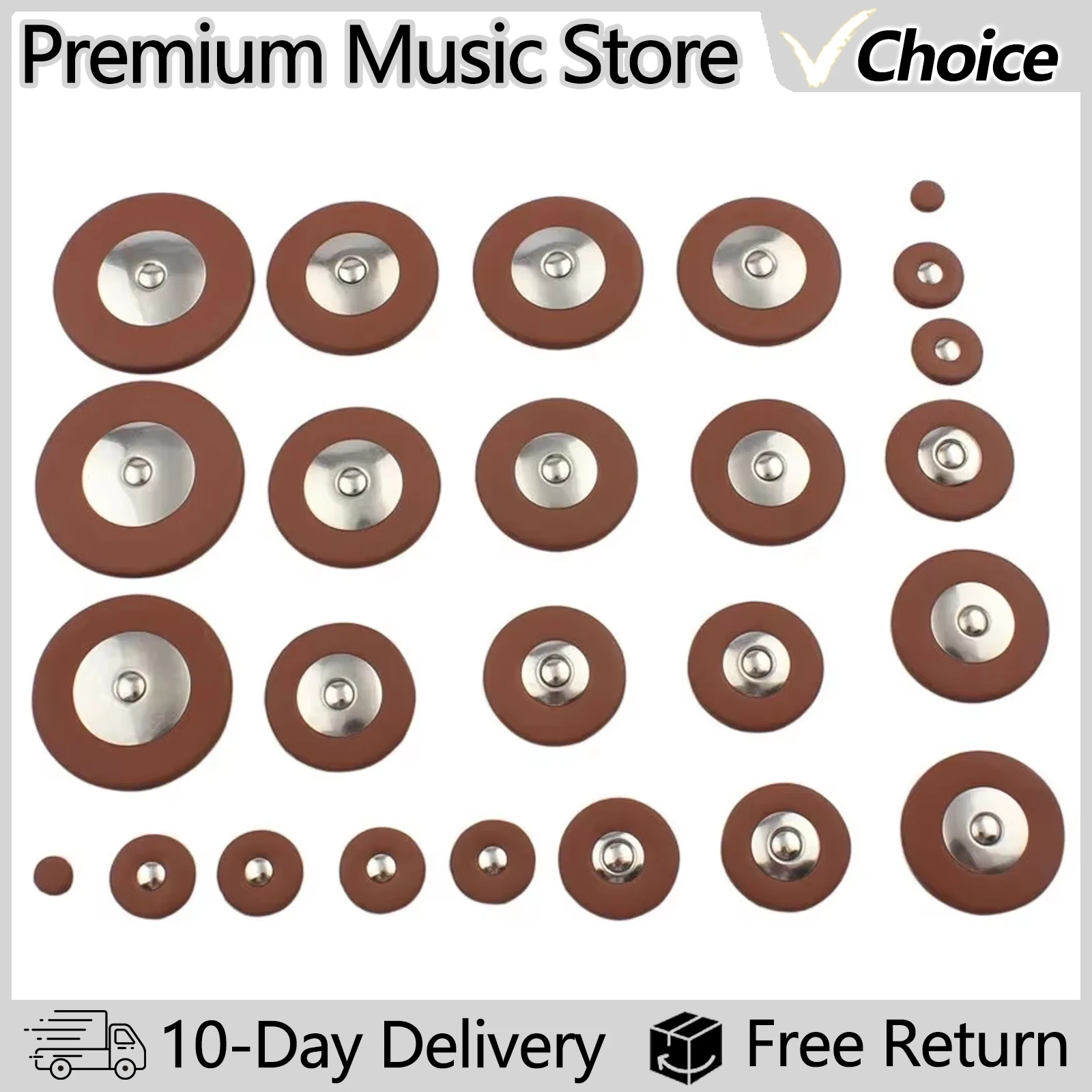 Universal Leather Saxophone Pads - Premium Woodwind Instrument Accessories