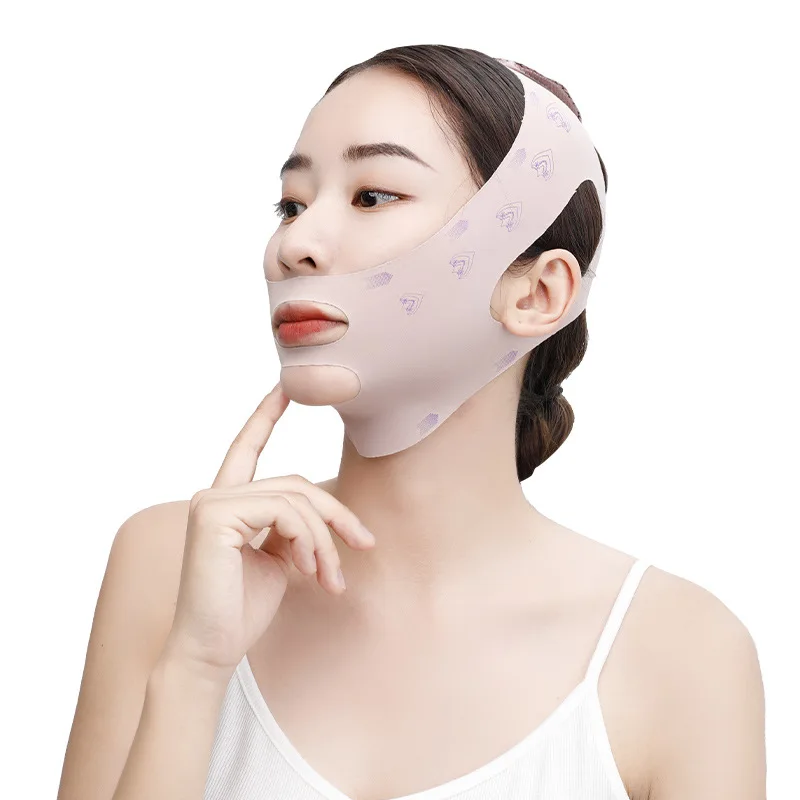 V Shaped Slimming Face Mask Lifting Firming To Decree Lines Slimming Double Chin Reducer Contour Tightening Strap Reusable