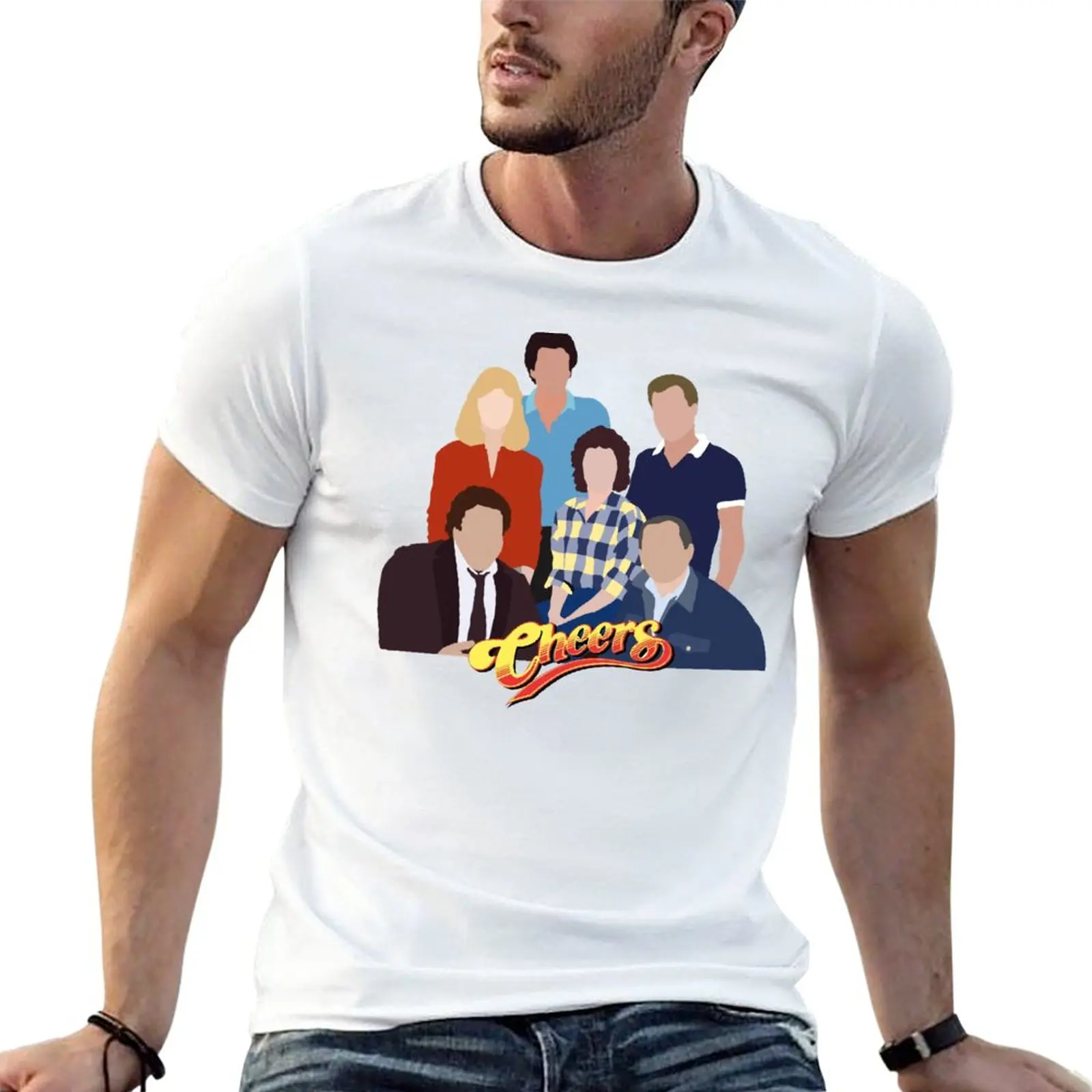 

cheers cast T-Shirt summer clothes summer top graphic t shirts plus size tops mens t shirts