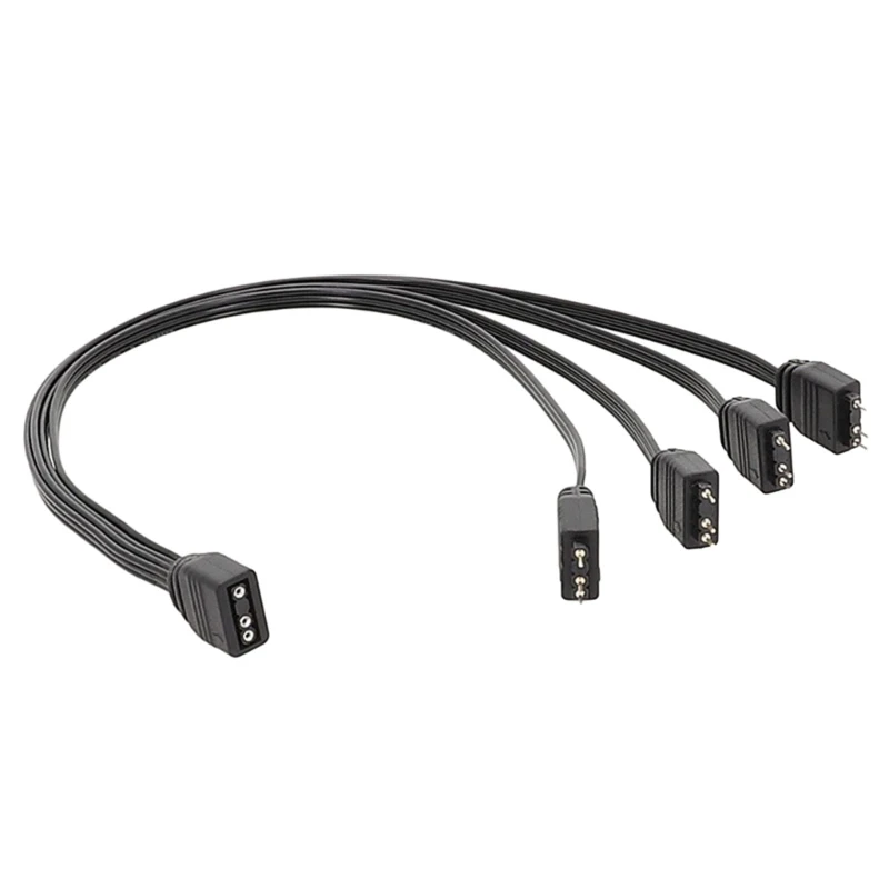 Câbles Répartisseurs ARGB 5V 3 Broches - Lot De 5 Extensions Femelle Vers Mâle SM - Pour Ventilateurs RGB Et Bandes LED Adressables