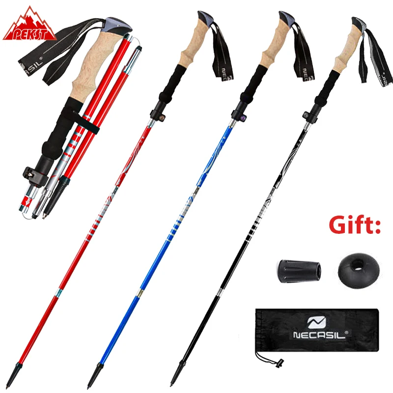 

Carbon Fiber Collapsible Walking Stick for Hiking, Lightweight Aluminum, Adjustable Hiking Poles, Trekking Cane, Nature Hike, Fa