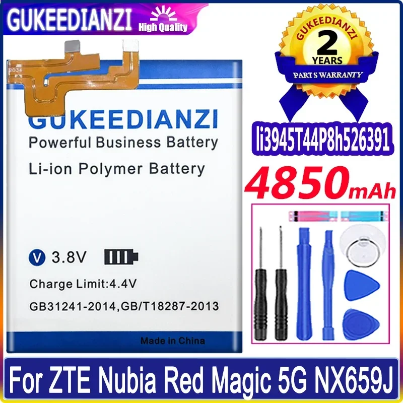 

4850mAh GUKEEDIANZI Battery Li3945T44P8h526391 For ZTE Nubia Red Magic 5G NX659J Replacement Battery Bateria