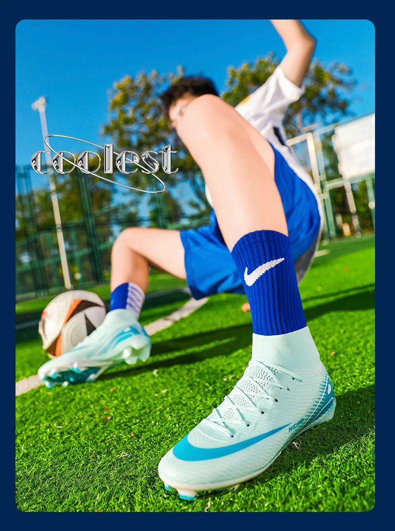 Men Football Boots High Quality Soccer Shoes 2025 New Ultralight FG/TF Soccer Cleats High Top Grass Training Football Boots