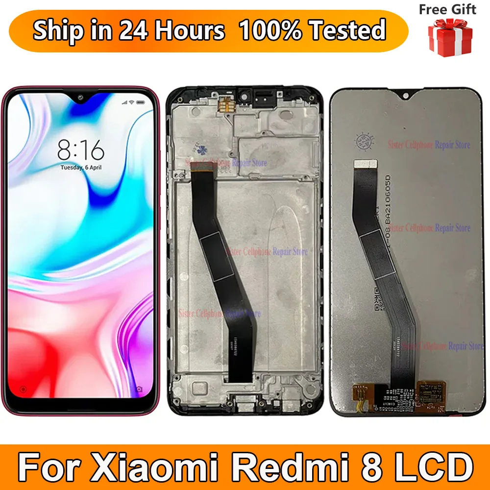 

6.22"IPS For Xiaomi Redmi 8 LCD Display Touch Screen Sensor Digiziter Assembly Replace For Xiaomi Redmi 8A LCD With Frame