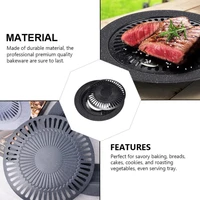 KOSUN Aluminum Korean Grill Pan Portable Round Nonstick Bbq Tray for Meat Vegetables Outdoor Camping Cooking Kitchen Accessories 4