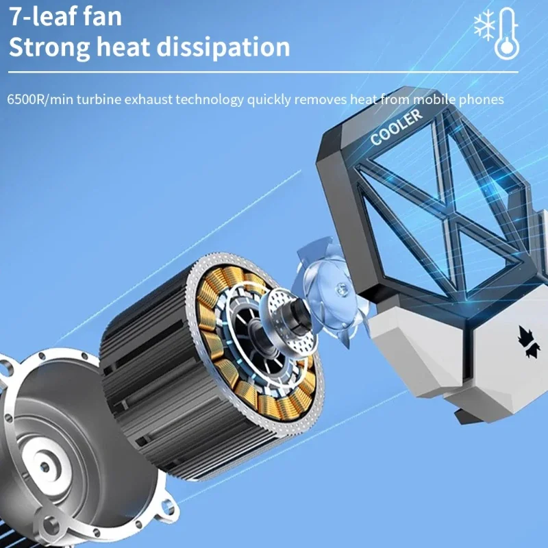 DY08 IOS 안드로이드 PUBG 게임 쿨러 용 휴대 전화 냉각 팬 라디에이터 공냉식 백 클립 쿨 히트 싱크 게임 액세서리