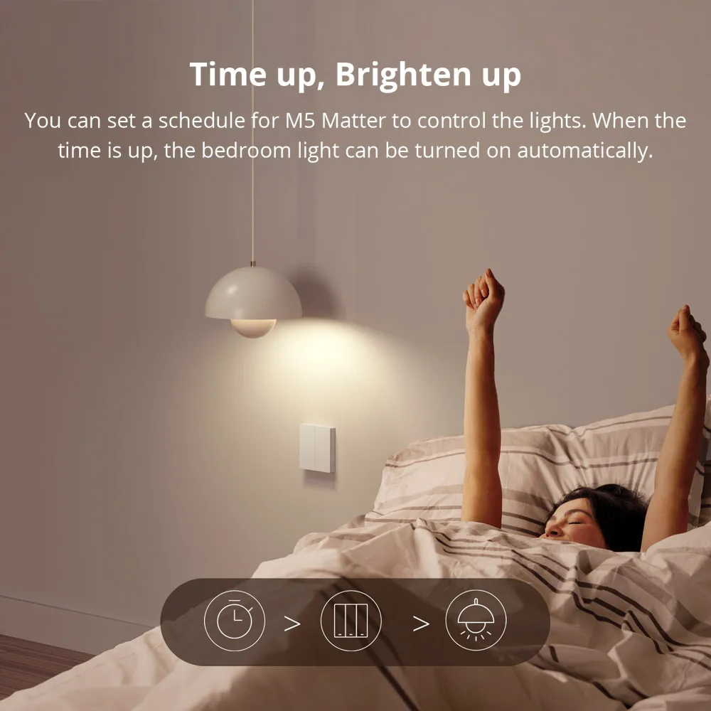 M5 Matter Smart Wall Switch Two-way ESP32 EWeLink-Remote Switchman Voice Control