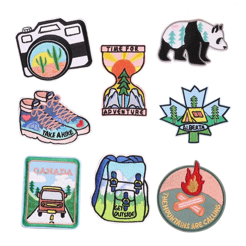 

Ironing on DIY School Bags Shoes Camera Custom Patches for clothes and Bags