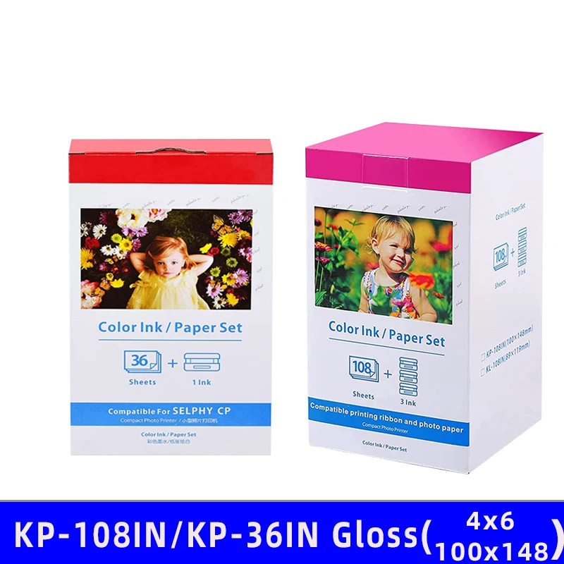 KP108IN KP36IN for Canon Selphy CP1300 CP1200 Printer Ink Cartridge