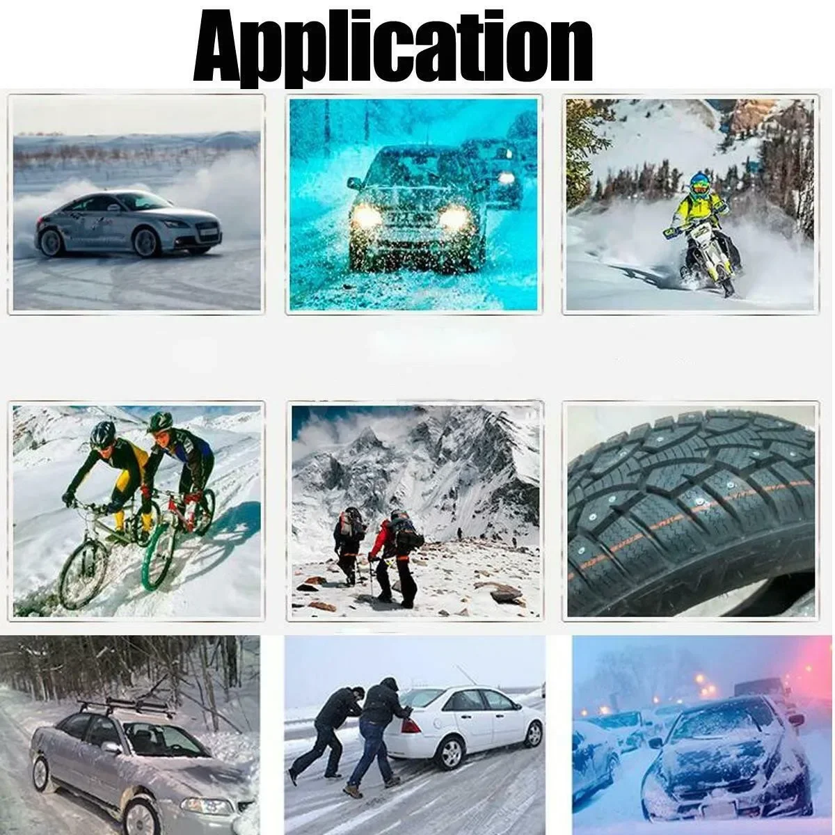 Car Tire Studs Anti-Slip Screws Nails Auto Motorcycle Bike Truck Off-road Tyre Anti-ice Spikes Snow Shoes Sole Cleats 100PCS