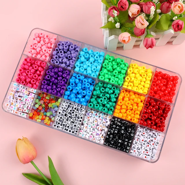 Perline Pony Dorate 6x9 Mm Per Braccialetti - Confezione Da 1000 Pezzi - Foto 6