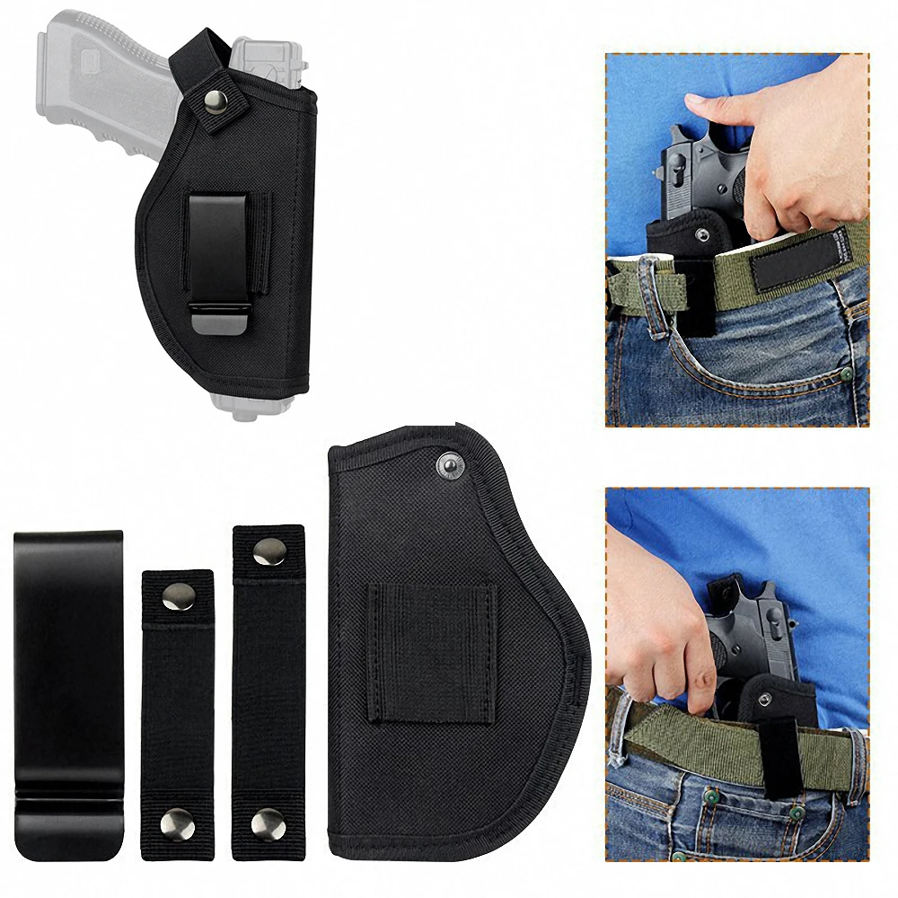 Pistol Holster Universal Holster Concealed Carry Holster Waistband Metal Clip IWB OWB Airgun Bag Suitable for all sizes of pistols
