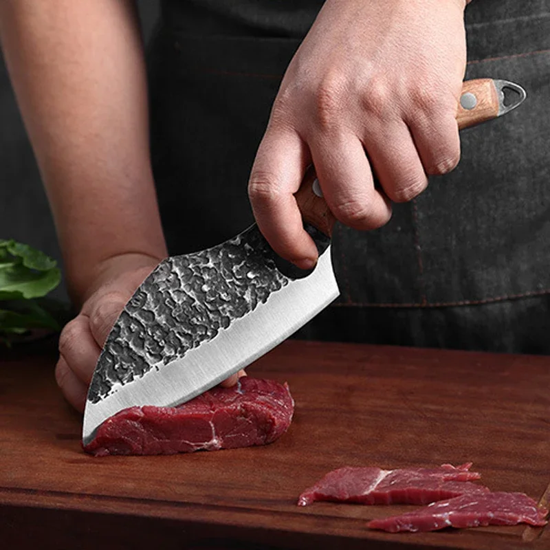 Forged Bone Slaughtering Knives Kitchen Butcher Meat Cleaver Chef Knives Slicing Fish Vegetable Stainless Steel Boning Knife BBQ kitchen knife meat cleaver