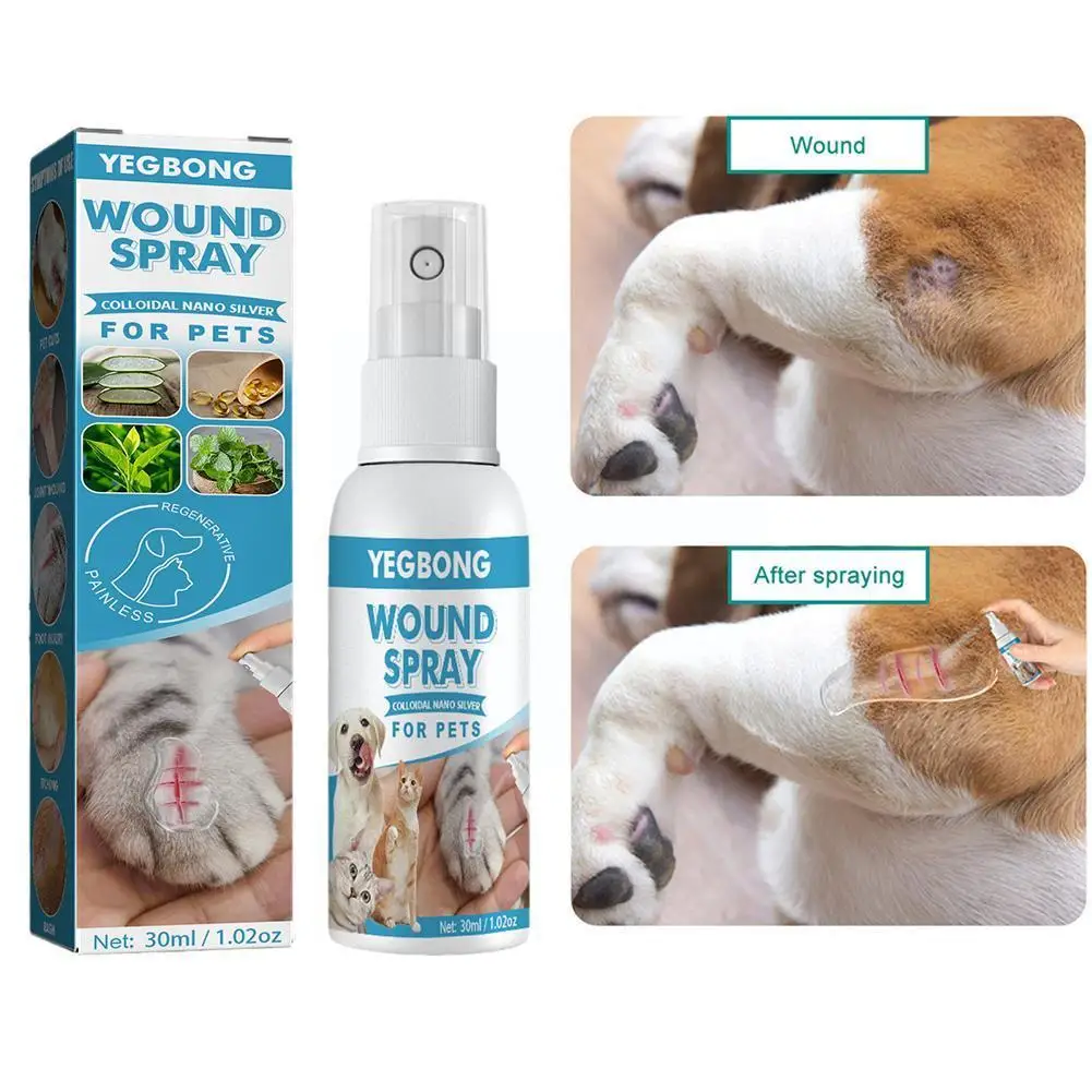 

30ml Pets Anti-Itch And Itch Relief Dogs Cat Skin Healthy Care Spray Skin Care Treat Products For Itchy And Sensitive Skin U2O4