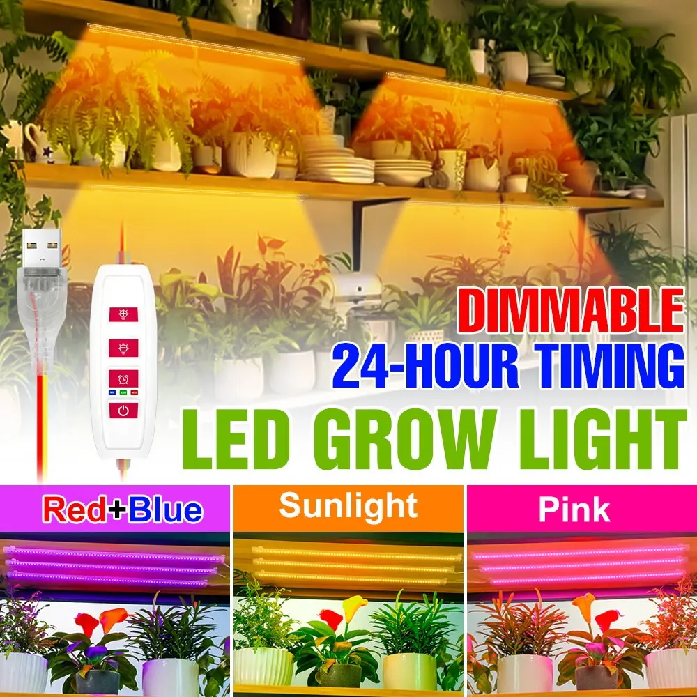 Phyto Lamp Led Grow Light Serra Full Spectrum Led Plants Bulb Per Piantine Semi Di Fiori Luci Di Crescita Per Interni Usb