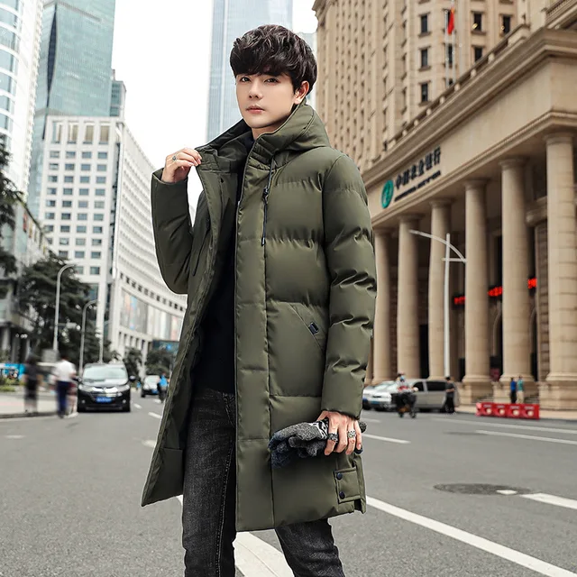 Manteau d'hiver à capuche pour homme, Parka surdimensionnée, Long en coton,  8xl - AliExpress