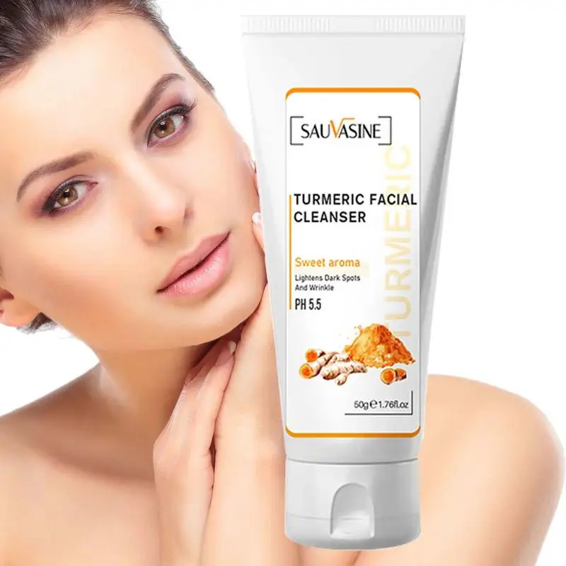 50g Turmeric Facial Cleanser Deep Cleaning Oil Removal Face Wash