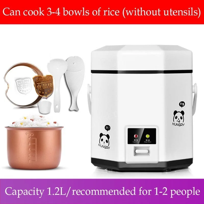 Mini cuociriso 220 V vaporiera elettrica Multicooker contenitore riscaldato  cottura elettrodomestici da cucina pentola elettrica multifunzione 1.2L -  AliExpress