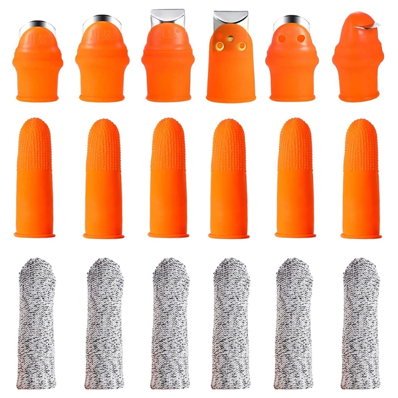 

1 Set 18 Pieces Thumb Cutters Silicone Thumb Finger Knife Separator Finger Tools