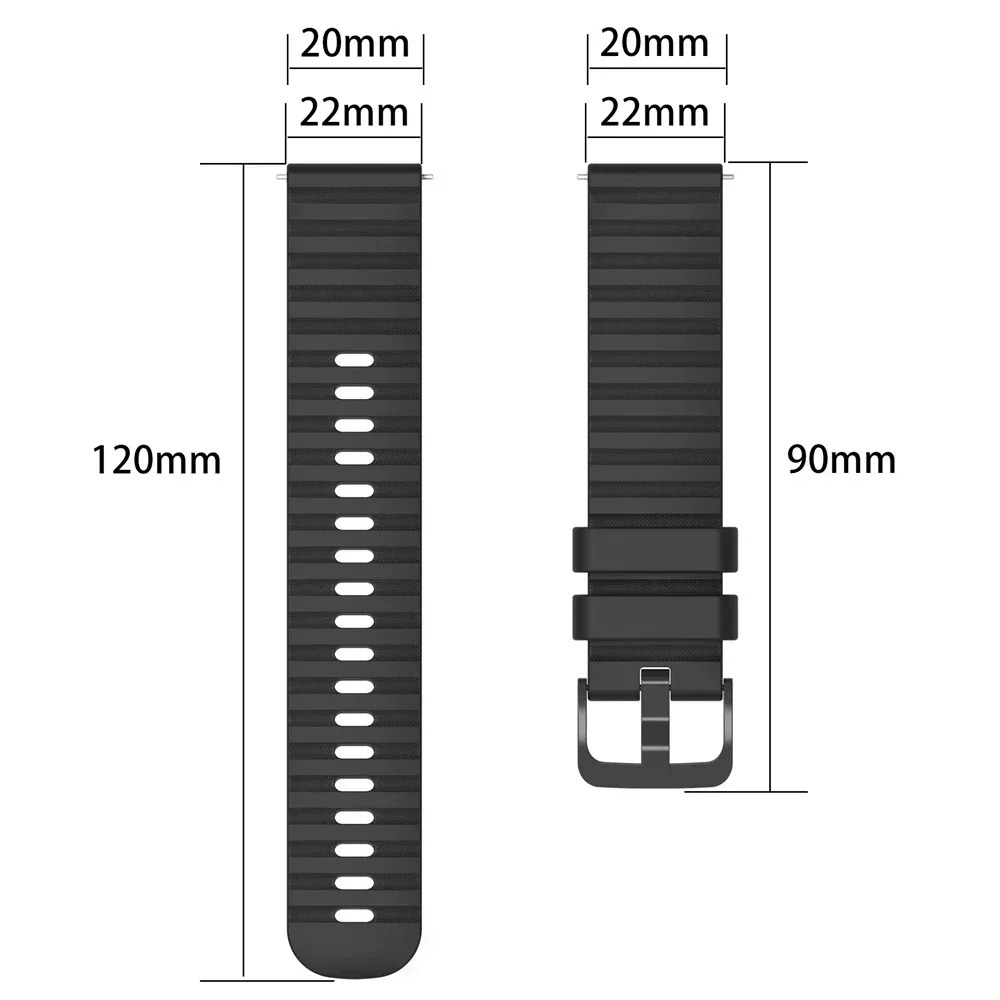 Sport Silicone Replacement Bracelet - 20mm/22mm Strap