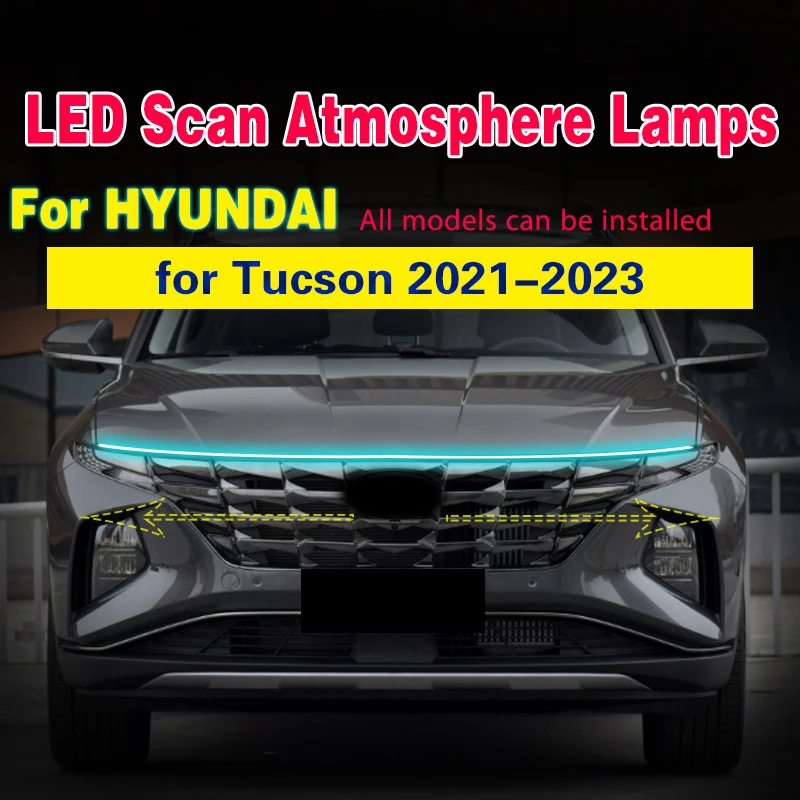 1PCS Daytime Running Lights For Hyundai Tucson 20212023 LED DRL Car Fog Lamp Auto Daylights