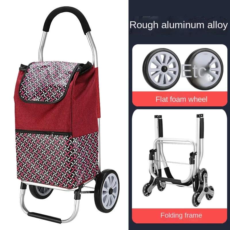 Super Light Aluminum Alloy Shopping Cart Trolley with Pull Rod