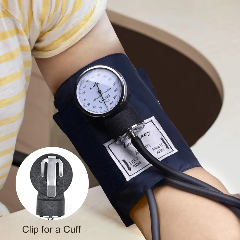 Aneroid Blood Pressure Monitor BP Upper Arm Sphygmomanometer Manual Blood Pressure Stethoscope With Zipper Bag For Adult
