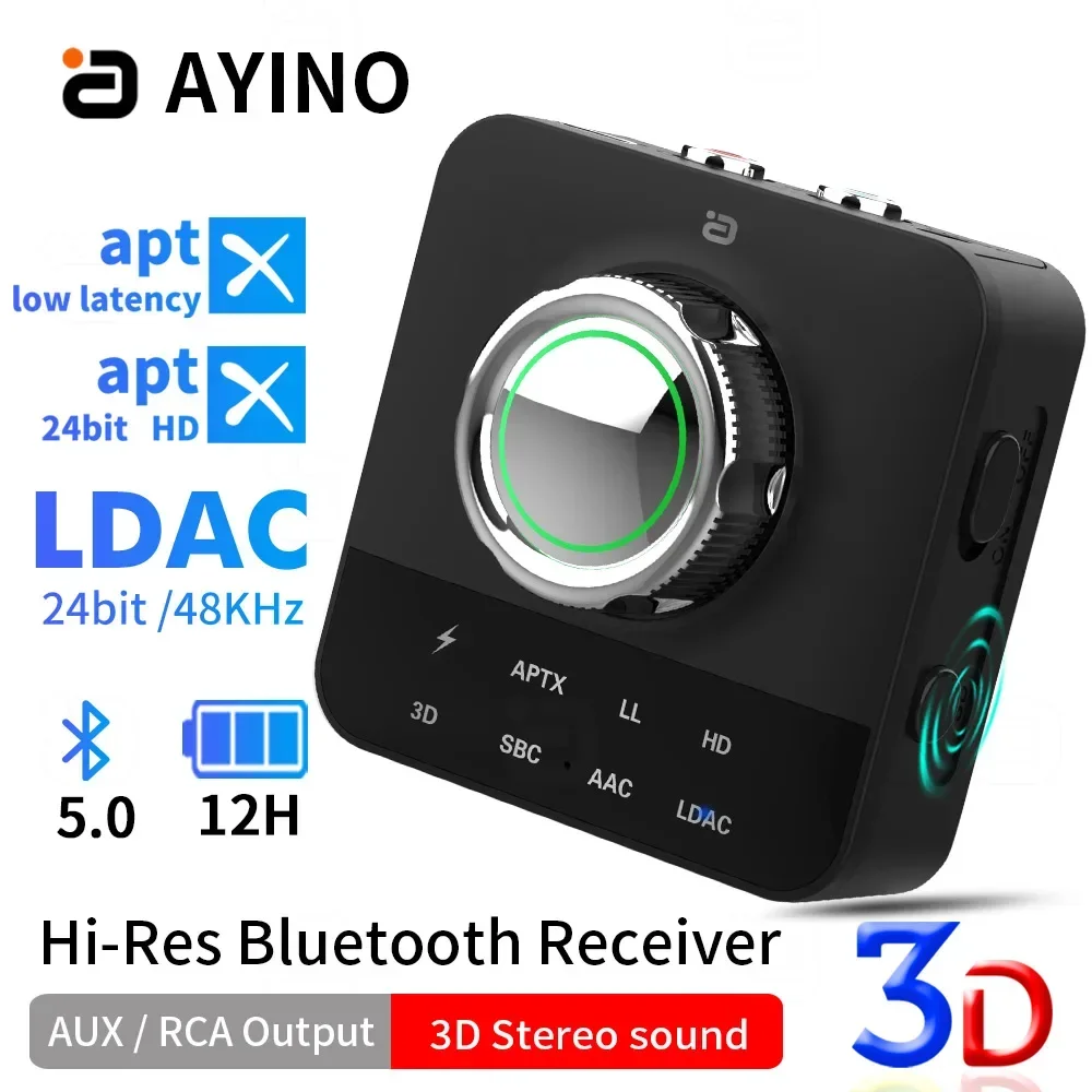 Bluetooth Audio Receiver AYINO LDAC Bluetooth Audio Receiver Adapter