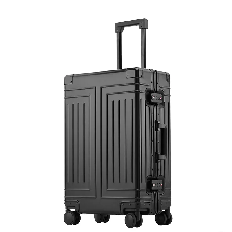 PLUENLI All-Aluminum Magnesium Alloy Trolley Case Universal Wheel Female Male Password Luggage Large Capacity Travel Hard-Side