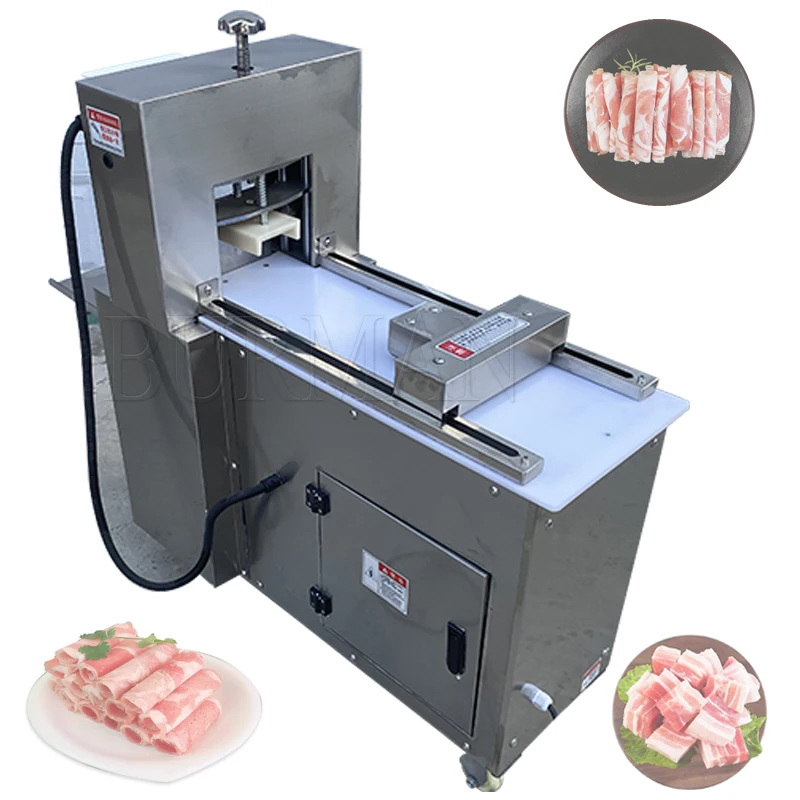 

Electric CNC Single Cut Mutton Roll Machine Slicer Meat Planing Machine Adjustable Thickness Food Processor