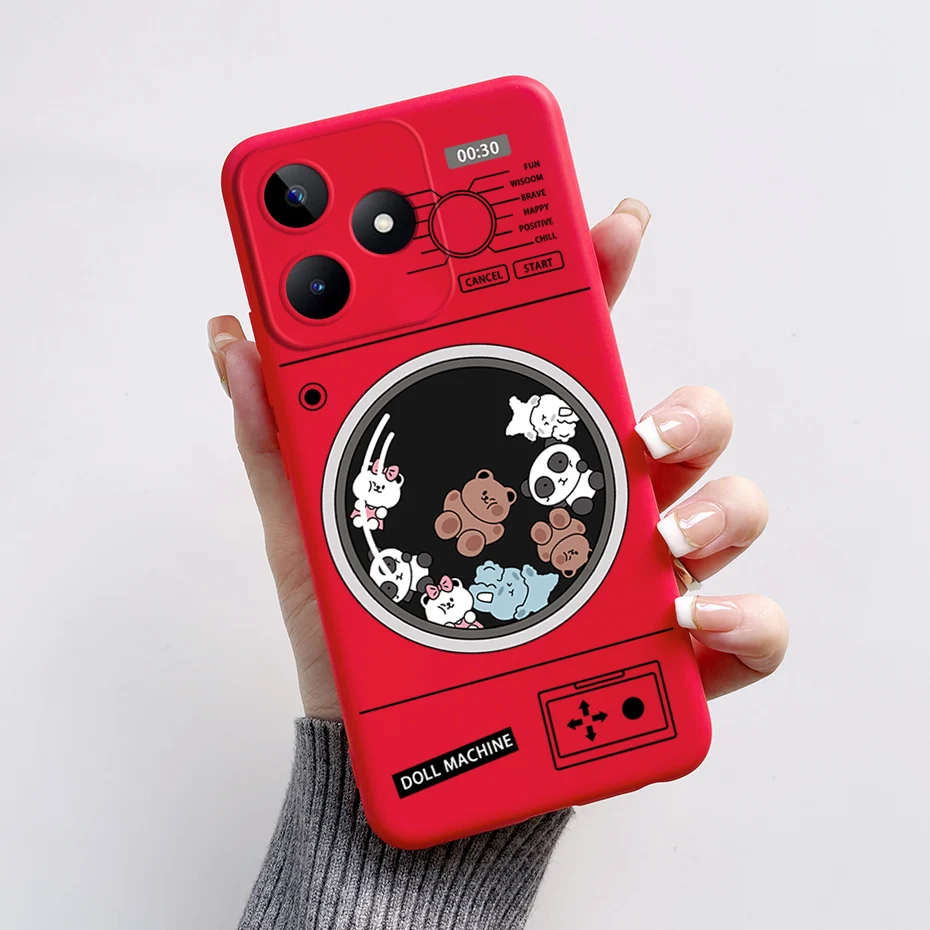 Cute Bear & Frog Silicone Soft Back Cover - Fun Cartoon Case