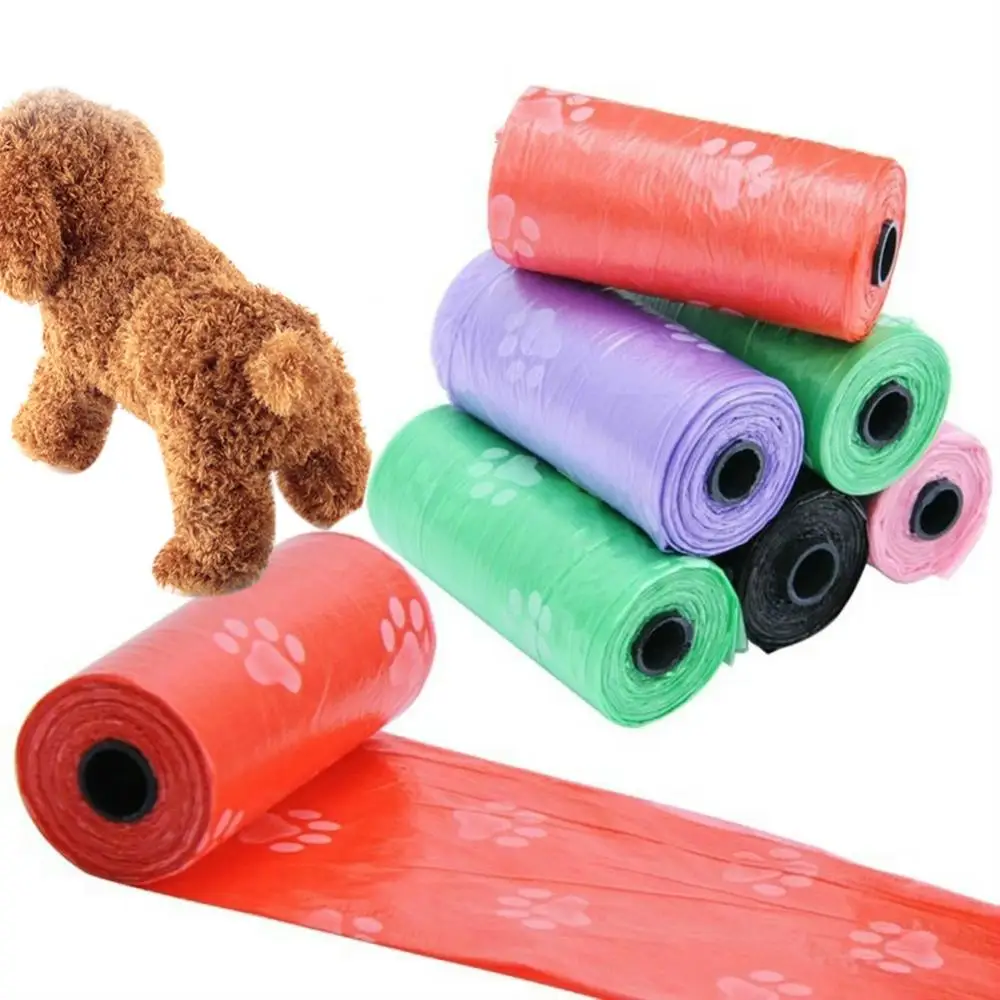 2 Rotoli/30 Pezzi Di Rifiuti Di Impronta Pick Up Bags Dog Puppy Poop Clean-Up Degradabile