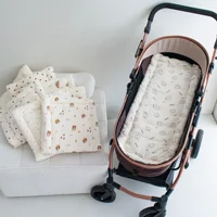Baby Stroller Seat Cushion Soft Mattress Kids Pushchair Car Mat Stroller Accessories Cotton Thickened Four Seasons Baby Cart Mat