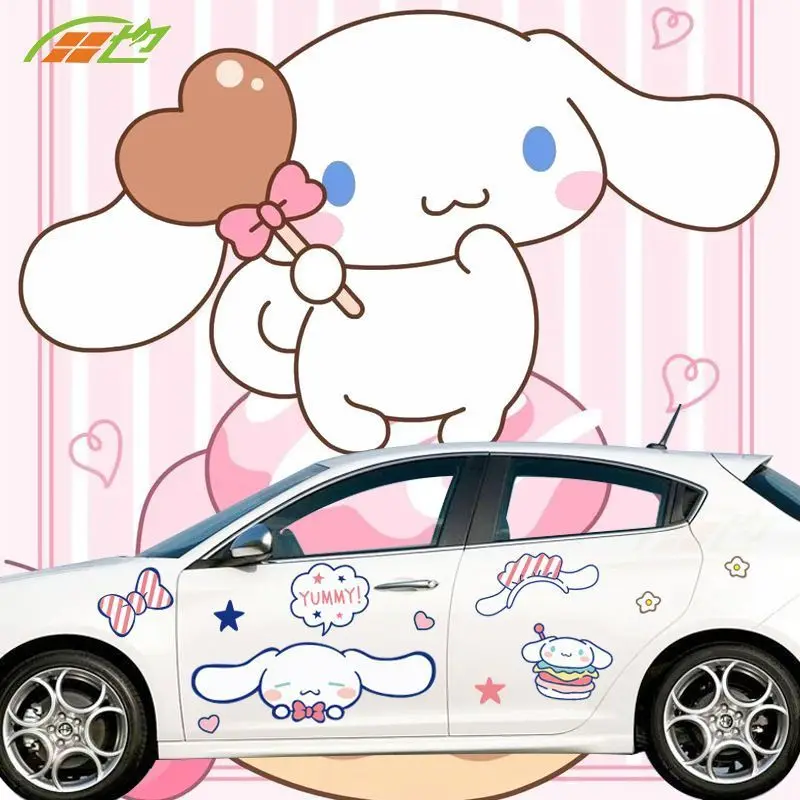 

Sanrio Cinnamoroll Kawaii аниме автомобильное украшение универсальная Наклейка Автомобильные наклейки Водонепроницаемая Автомобильная дверь автомобильный Стайлинг чехол Милая 2023