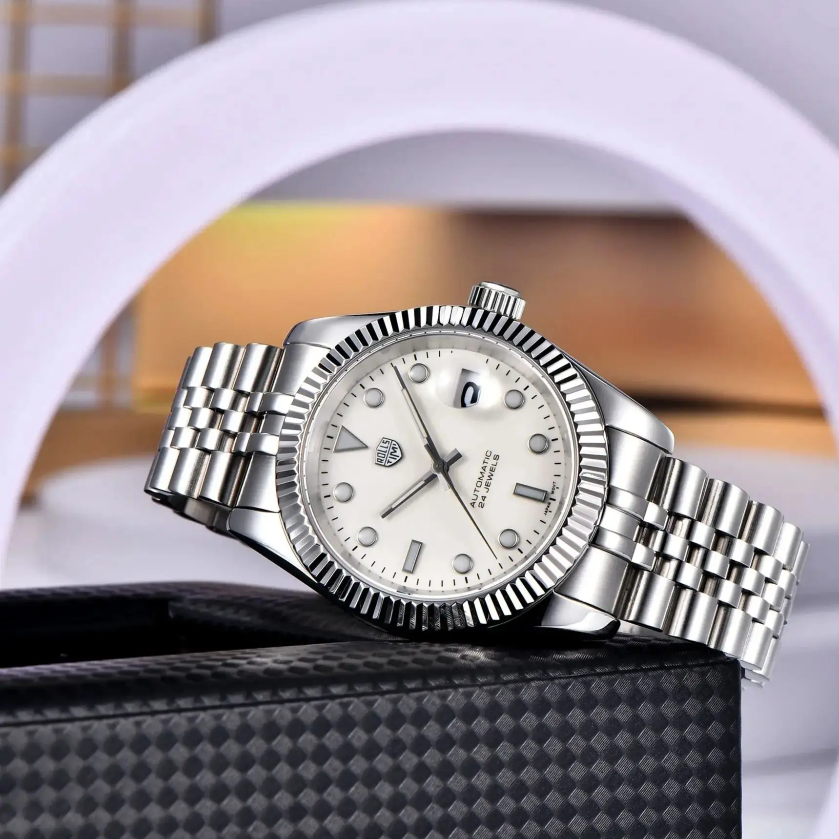 Rollstimi New DD40 NH35A Men's Watches Luxury Automatic Mechanical Watch For Men AR Sapphire Glass Date Wrist watch Men