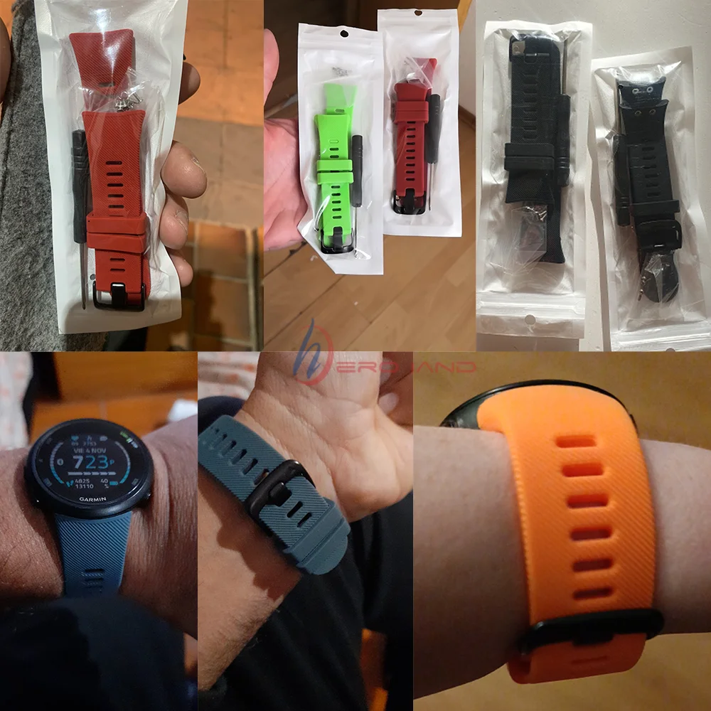 Sports Silicone Replacement Watch Band - Soft Cover Strap