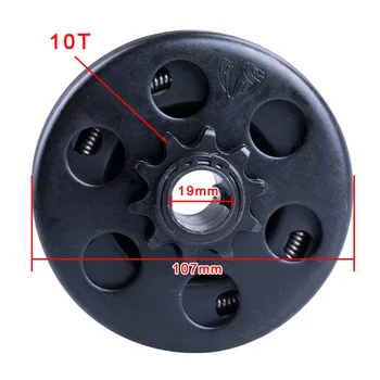 Цепь автоматического сцепления для GO Fun Minibike ATV Kart 10 T, 19 мм 20 мм 3/4 дюйма 10 зубьев, центробежная муфта 420, приводная Звездочка сцепления 13T 20 мм