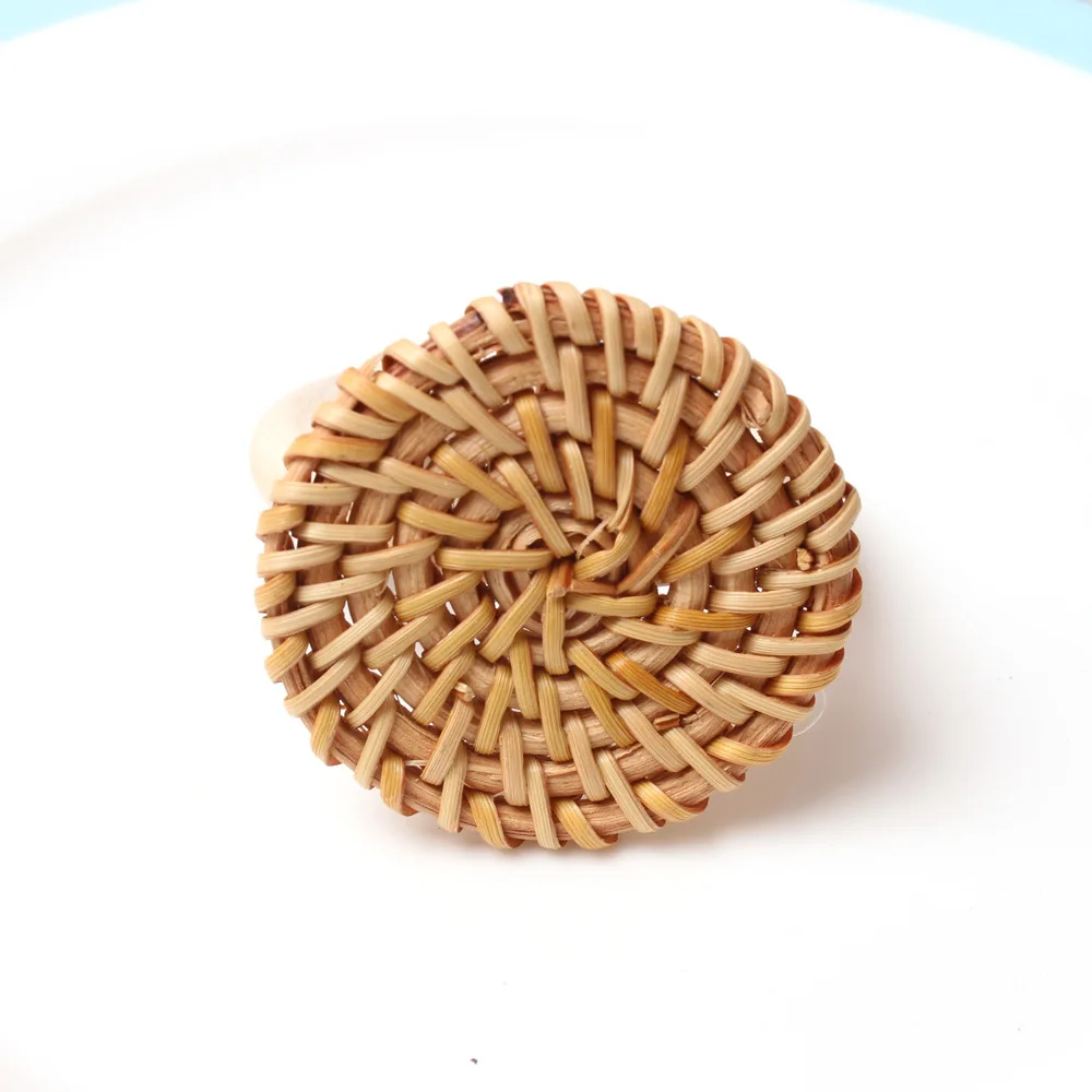 Holder Rattan Plait Napkin Ring Heart Straw Round Wooden Serving Ring Vintage Round Wedding Chrismats Party Dinner Table Decor