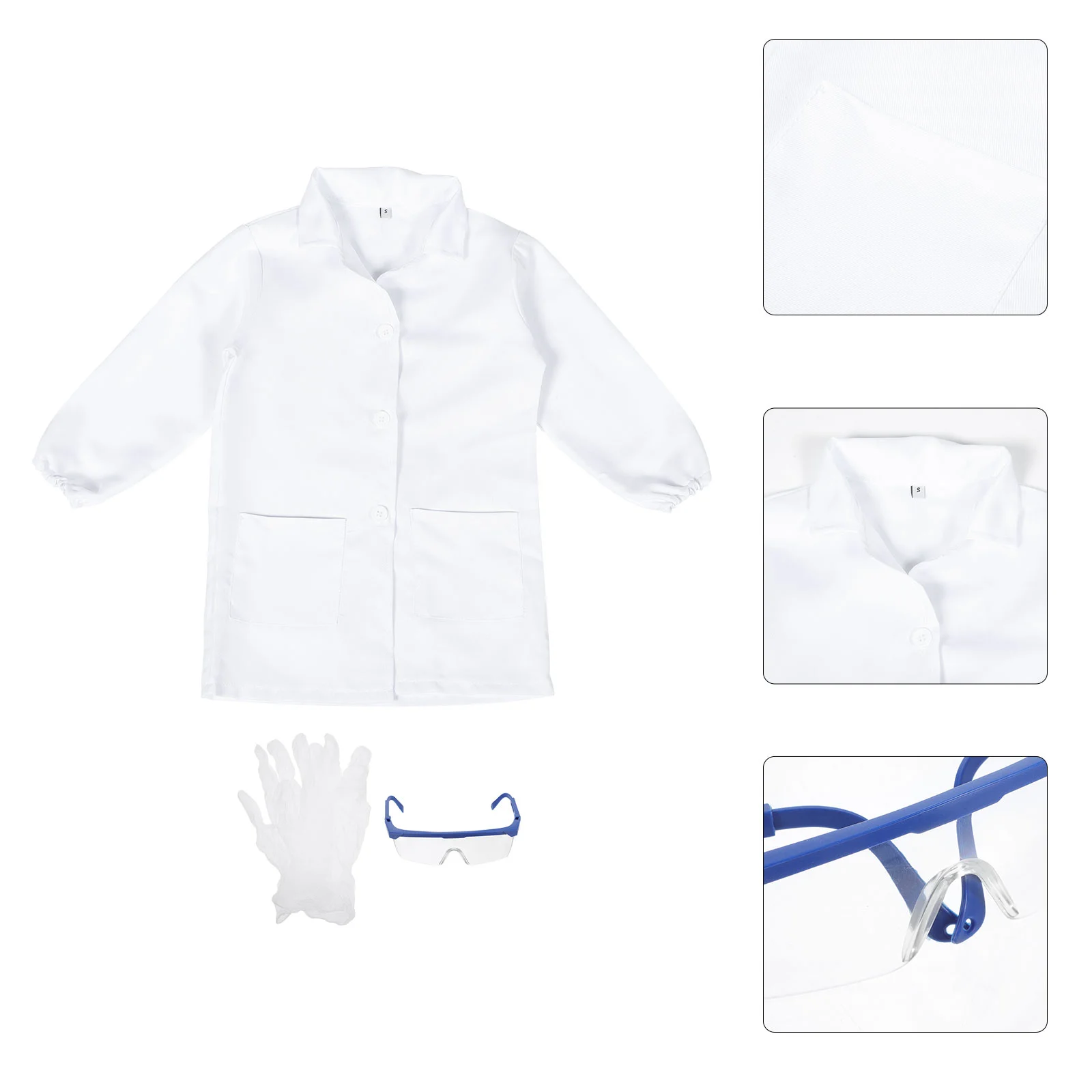 

Kid Doctor Kit Decorative Scientist Coat Decorate Toddler Costume Kids Polyester Clothes