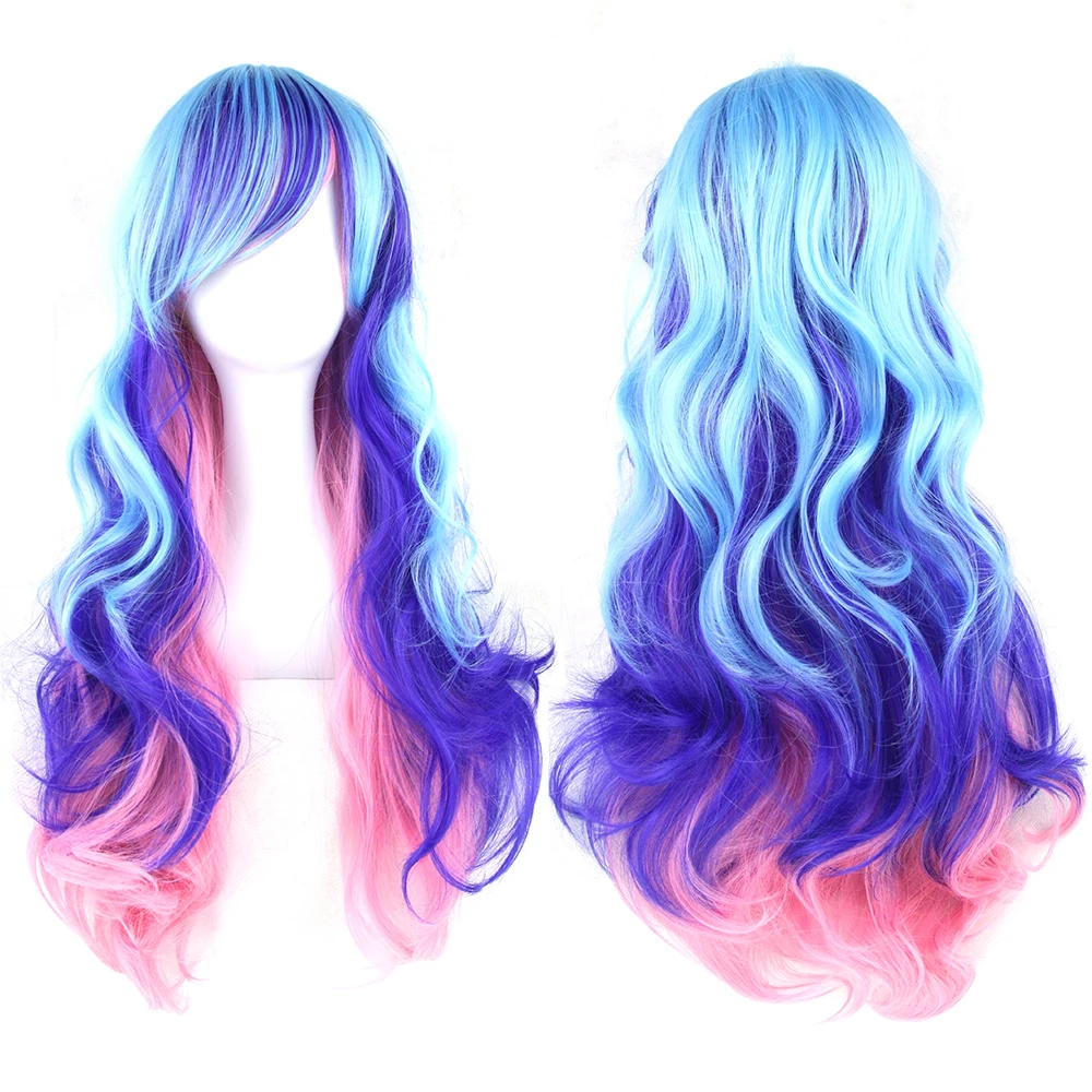 Wigs Ombre Color Wig Cosplay Synthetic Wig Cosplay Ombre Wig Woman