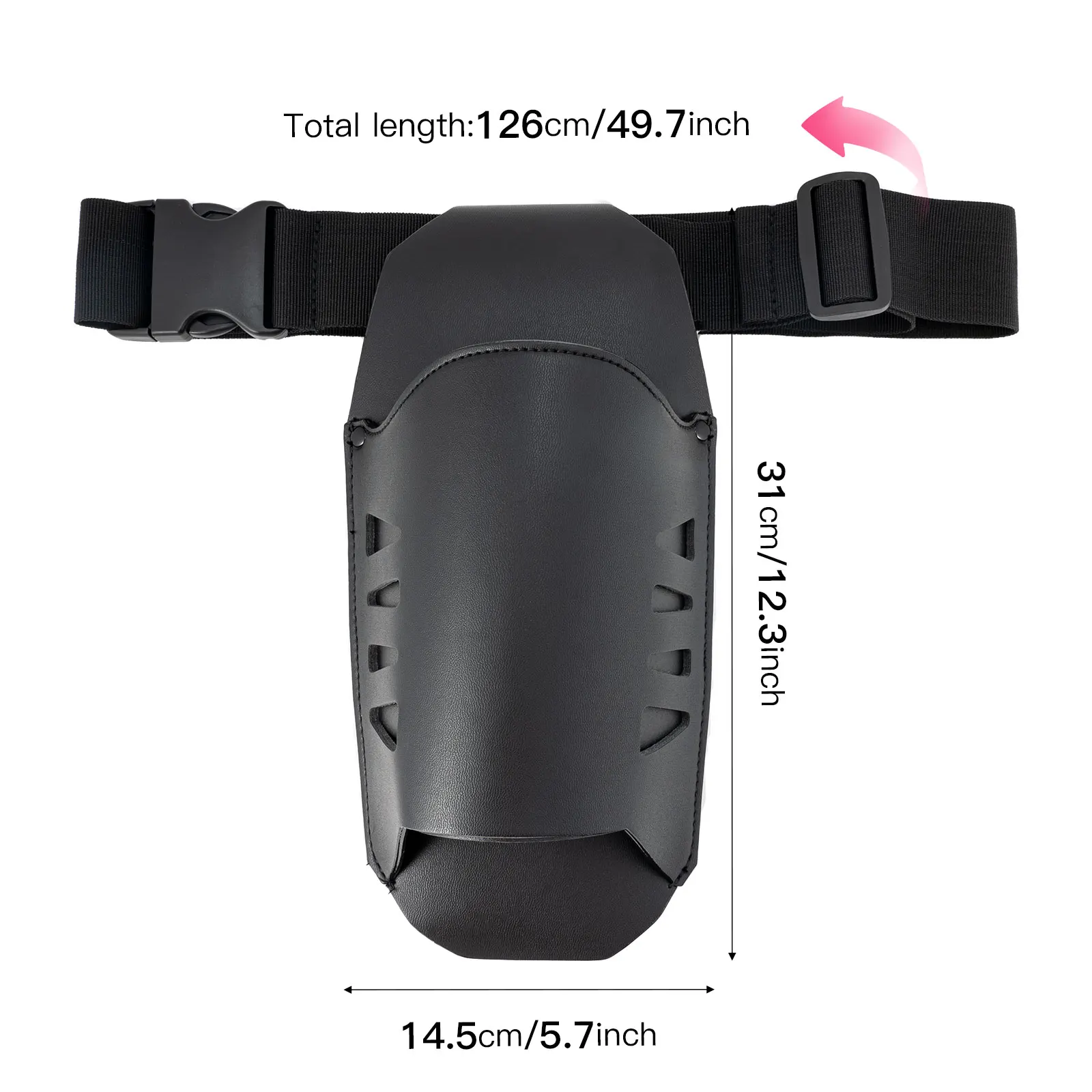 FOSHIO Car Vinyl Wrap Faux Leather Heat Gun Holder with Waist Belt Heat Resistant Waterproof Hot Air Gun Carrying Tool Bag Pouch